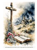A4 Gotta Have Faith Rice Paper DC359 - Decoupage Central