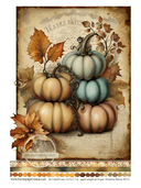 A4 Grand Pumpkins Rice Paper DC151 - Decoupage Central
