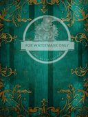 A4 Green and Gold Filigree Background Rice Paper DC547 - Decoupage Central