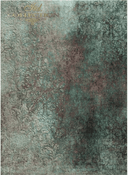 A4 Green Damask Background Decoupage Paper R1945 - Decoupage Central