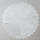 A4 Handmade Lace Kozo Paper Pack, 30 Sheets, 15 Designs - Decoupage Central