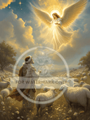 A4 Heavenly Herald Angelic Rice Paper DC829 - Decoupage Central