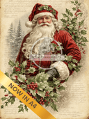 A4 Holly Jolly Santa DC561 - Decoupage Central