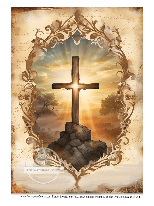 A4 Hope in The Morning Rice Paper DC253 - Decoupage Central