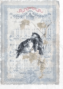 A4 ITD Birds in Blue Decoupage RICE Paper, R0185 - Decoupage Central