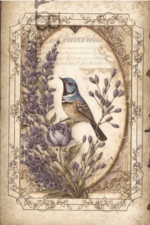 A4 Lavender Duo AB Studios ID69 - Decoupage Central