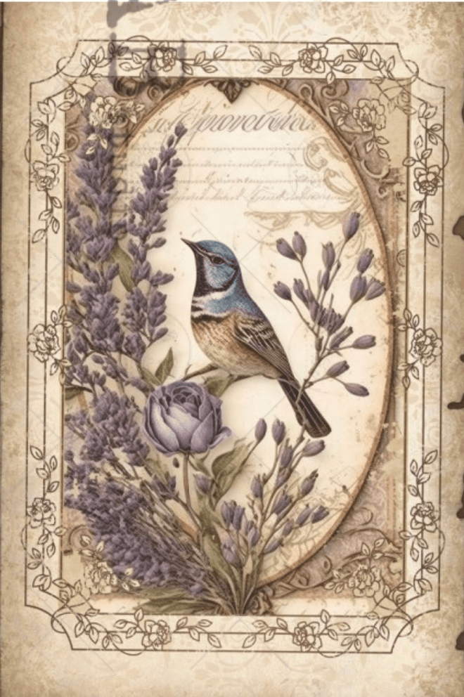 A4 Lavender Duo AB Studios ID69 - Decoupage Central