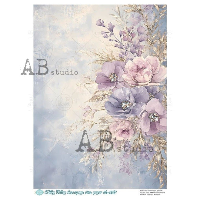 A4 Lavender Lux Milky Valley ID 627 - Decoupage Central