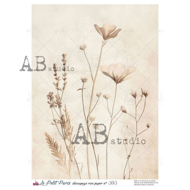 A4 Le Petit Paris No. 393 — Whispering Wildflowers - Decoupage Central