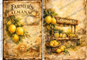 A4 Lemonade Stand Almanac Rice Paper DC911 - Decoupage Central
