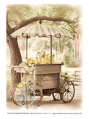 A4 Lemonade Stand Rice Paper DC186 - Decoupage Central