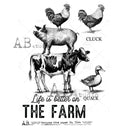 A4 Life Is Better on the Farm Signs Rice Paper AB Studios 7544 - Decoupage Central