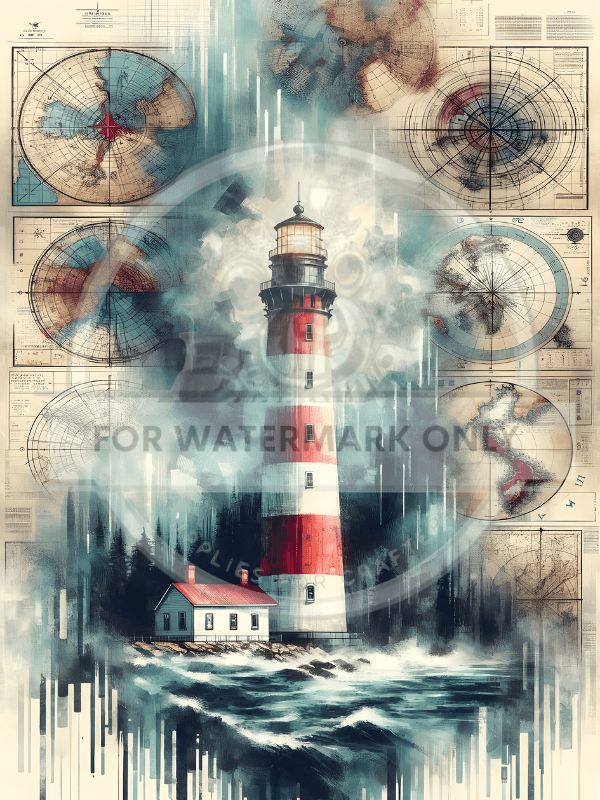 A4 Lighthouse Rice Paper DC634 - Decoupage Central