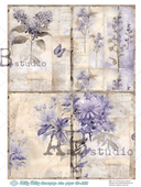 A4 Lilac and Lavender Squares Milky Valley ID 186 - Decoupage Central