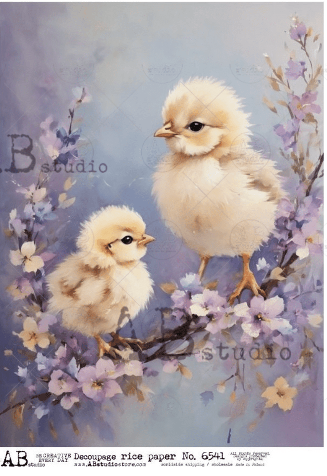 A4 Little Chicks AB Studios 6541 - Decoupage Central
