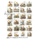A4 Little Duckling Vignettes Rice Paper AB Studios 7598  Rice Paper from Decoupage Central