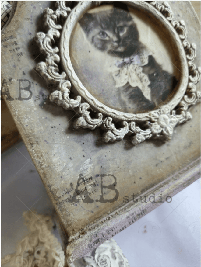 A4 Lllac Swirl Background AB Studios 4991 - Decoupage Central