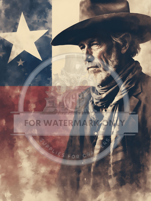 A4 Lone Star Legacy Rice Paper DC716 - Decoupage Central