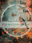 A4 Love Never Fades Rice Paper DC679 - Decoupage Central