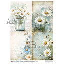 A4 LPP Daisy Fields Forever Paper Le Petit Paris 118 - Decoupage Central
