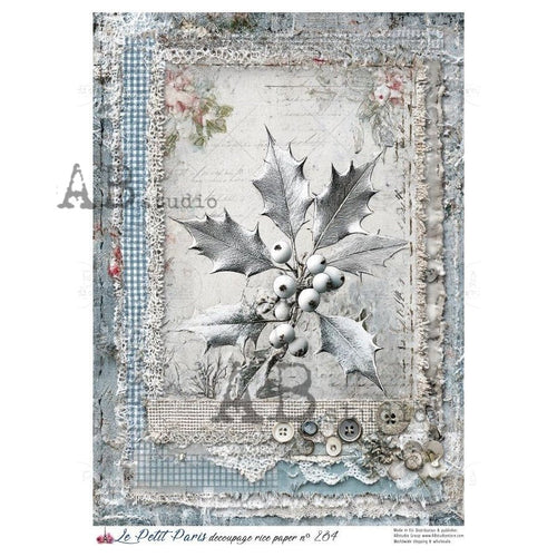 A4 LPP Holly and Frost Paper Le Petit Paris 284 - Decoupage Central