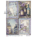 A4 LPP Lavendar Lane Collage Le Petit Paris 268 - Decoupage Central