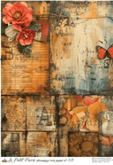 A4 LPP Parisian Quad Rice Paper Le Petit Paris 68 - Decoupage Central