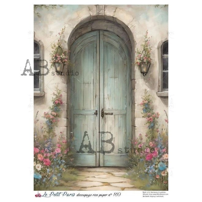 A4 LPP The Blue Door Paper Le Petit Paris 189 - Decoupage Central