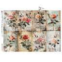 A4 LPP Timeless Roses Multi Paper Le Petit Paris 115 - Decoupage Central