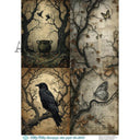 A4 Midnight Hollow Milky Valley Rice Paper ID 1340 - Decoupage Central