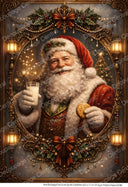 A4 Midnight Milk & Cookies Santa Rice Paper DC980 - Decoupage Central