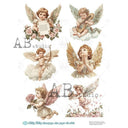 A4 Milky 6 Victorian Angels Multi Rice Paper for Decoupage AB Studios Millky 803 - Decoupage Central