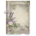 A4 Milky 947 Lavender Lace Frame - Decoupage Central