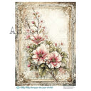 A4 Milky 948 Lace Framed Blossoms Rice Paper for Crafts - Decoupage Central