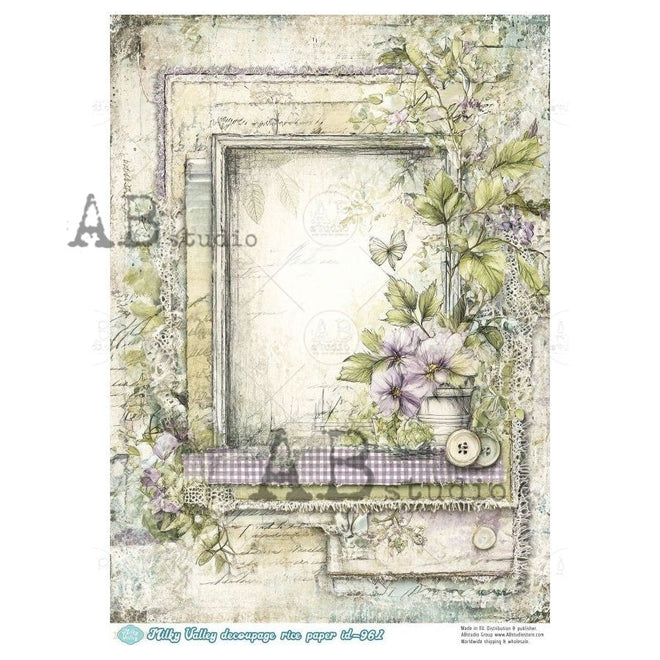 A4 Milky 961 Botanical Keepsake Frame - Decoupage Central