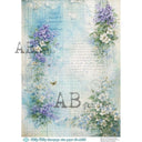 A4 Milky Valley 1151 Vintage Lilac Frame - Decoupage Central
