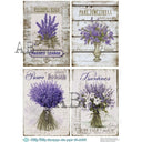 A4 Milky Valley ID 1102 French Lavender Ephemera Se - Decoupage Central