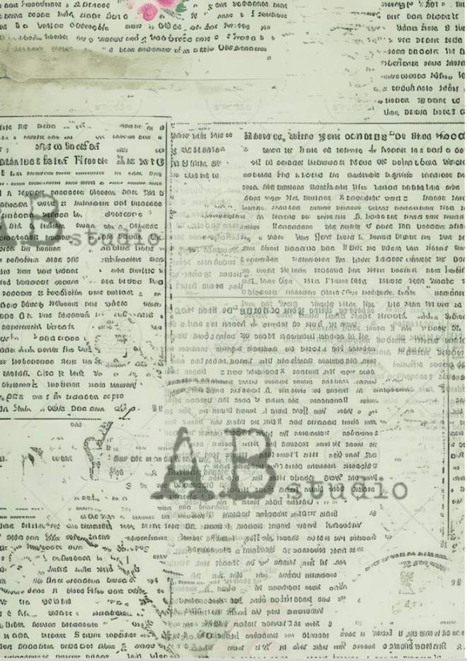 A4 Mint Newspaper Rice Paper, AB Studios 1792 - Decoupage Central