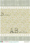 A4 Modelli Verdi Carte Italiano Rice Paper 19 - Decoupage Central