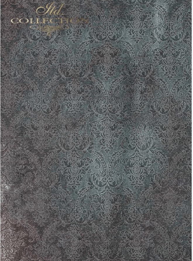 A4 Moody Damask Background Decoupage Paper R1946 - Decoupage Central
