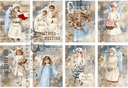 A4 More Shabby Christmas Crafts Rice Paper, AB Studios 0360 - Decoupage Central