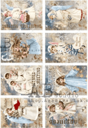 A4 More Shabby Christmas Crafts Rice Paper, AB Studios 0360 - Decoupage Central