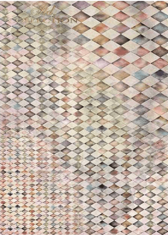 A4 Multicolor Harlequin, ITD Rice Paper. 1379 - Decoupage Central