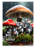 A4 Mushroom Shelter Decoupage Rice Paper DC305 - Decoupage Central