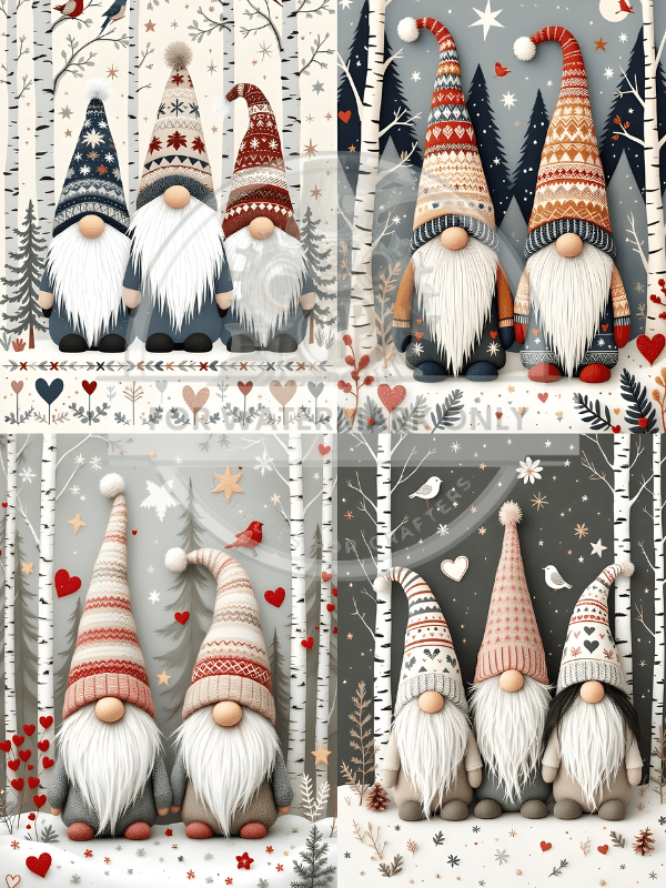 A4 Nordic Gnome Wonderland 2 Rice Paper DC817 - Decoupage Central