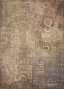 A4 Numbered Grunge Background Decoupage Paper R1115 - Decoupage Central