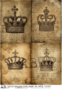 A4 Parchment Crown Quad AB Studios 6503 - Decoupage Central