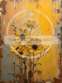 A4 Patina Flowers 3 DC630 Rice Paper - Decoupage Central