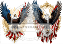 A4 Patriot Eagle Duo Rice Paper DC674 - Decoupage Central