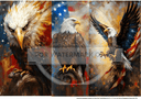 A4 Patriotic Eagle Trio Rice Paper DC739 - Decoupage Central